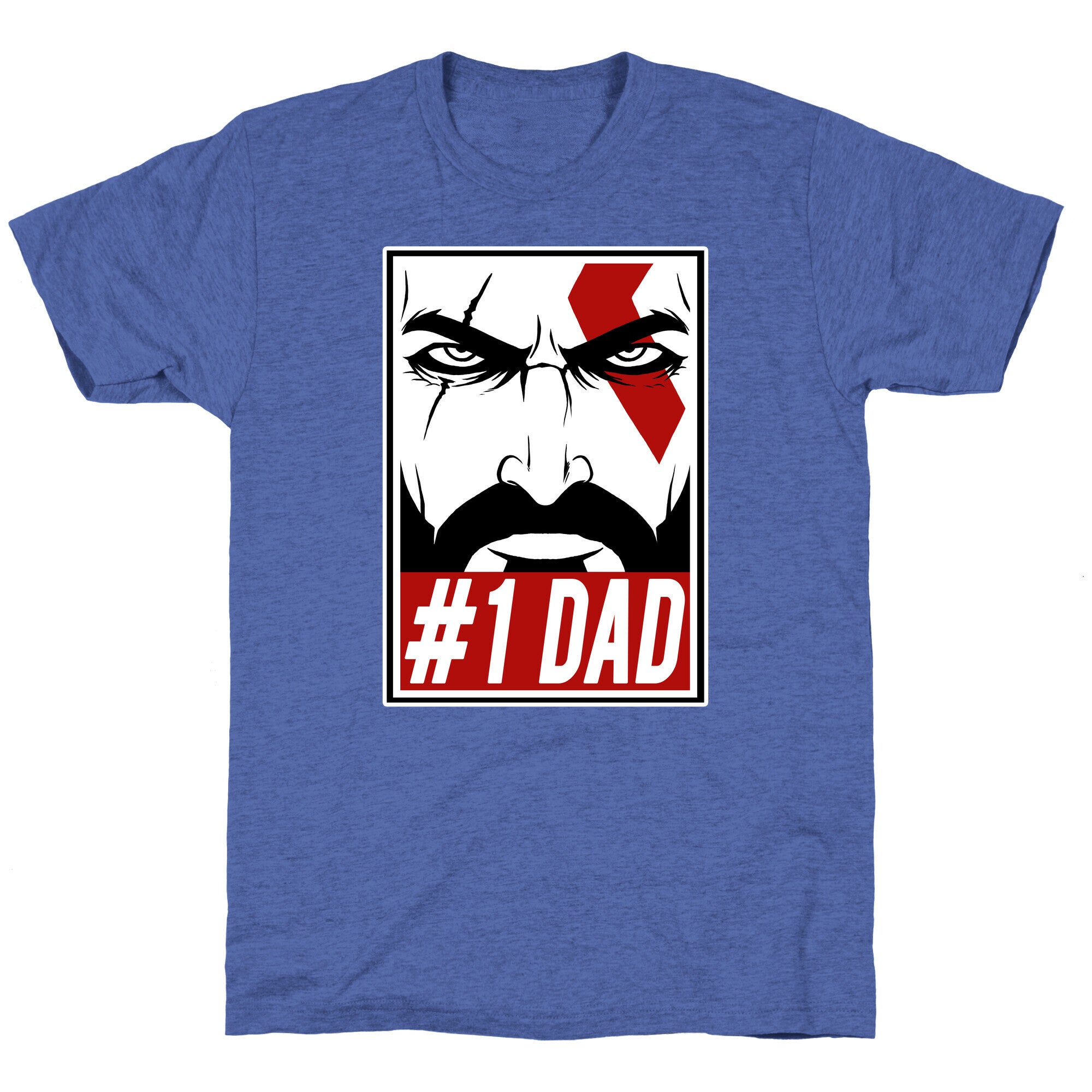 #1 Dad: Kratos Unisex Triblend Tee